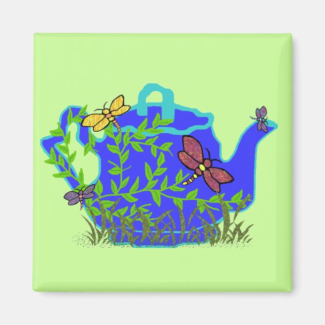 Íman Dragonfly Teapot Magnet (Frente)