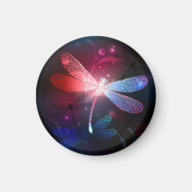 Íman Dragonfly vermelha (Frente)