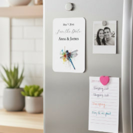 Íman Dragonfly Wedding, personalizado guarde o adesivo 