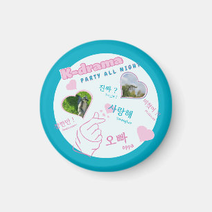 Íman Drama 2 Fotos Colagem personalização da tipografia