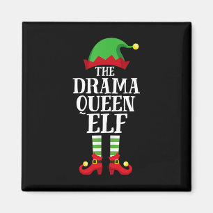 Íman Drama Queen Elf Matching Family Group Natal Pa