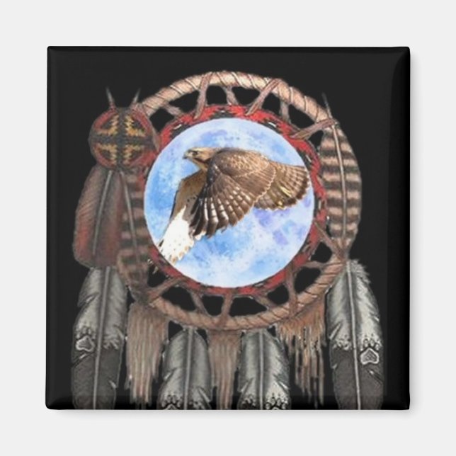 Íman Dream Catcher Hawk Magnet (Frente)