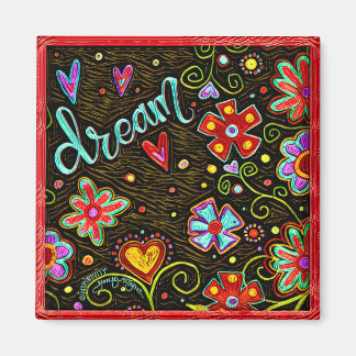 Íman Dream Floral Divertido Abstrato de Inspiração Colo
