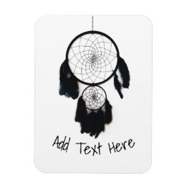 Íman Dreamcatcher Preto em Fundo Branco