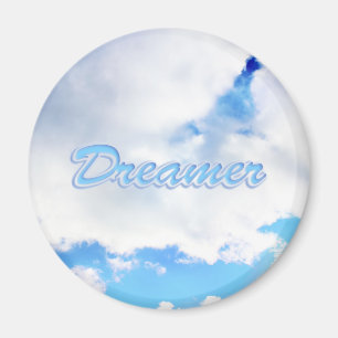 Íman Dreamer Puffy White Clouds e Blue Sky