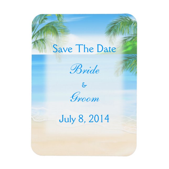 Íman Dreamy Beach Wedding Save The Date (Vertical)