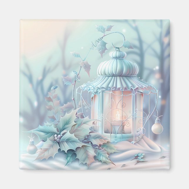Íman Dreamy Christmas Lantern Magnet (Frente)