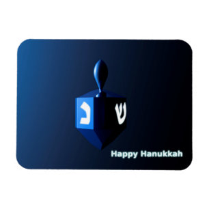Íman Dreidel azul brilhante