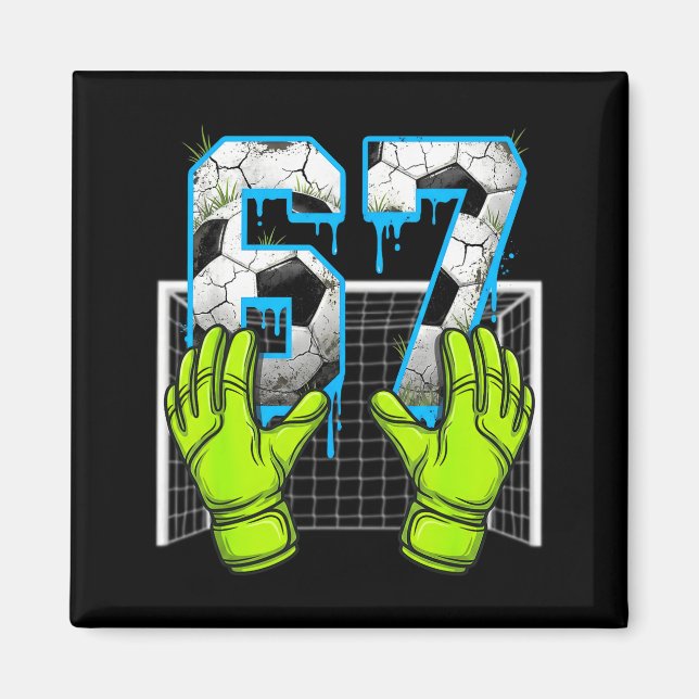 Íman Drip de Futebol 67 Seis Sete Meme Desi Divertido G (Frente)