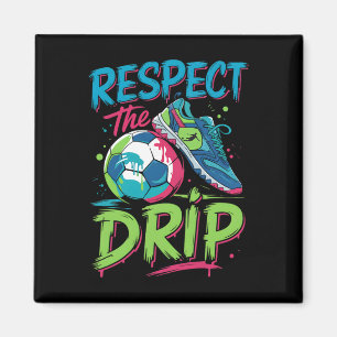 Íman Drip de Futebol Sorvete Derretendo Respeite O Meni