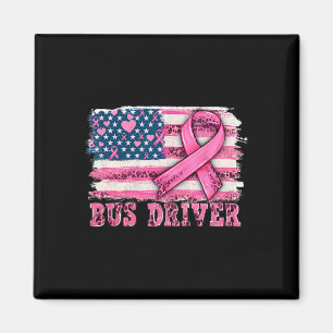 Íman Driver American Flag Pink Friso Cancer Awa