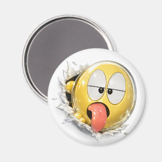 Íman Drolii 3D Emoji Round Magnet