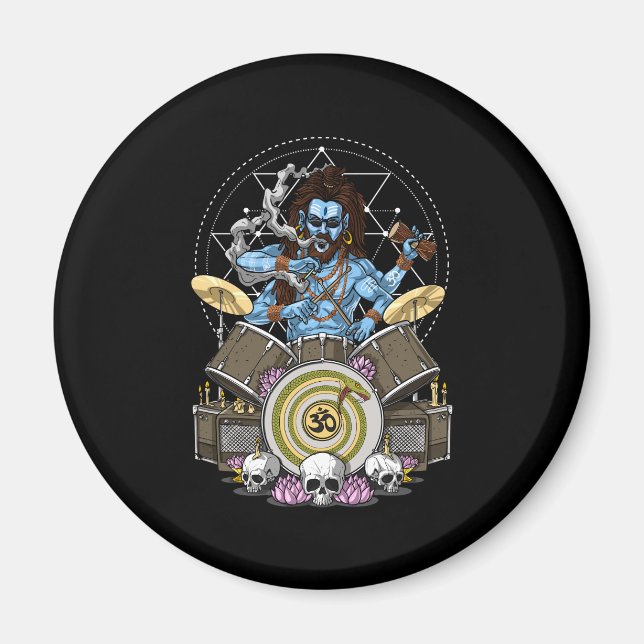 Íman Drummer de Metal Pesado da Shiva (Frente)