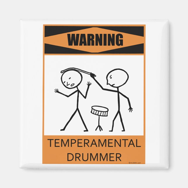 Íman Drummer de temperatura de aviso (Frente)