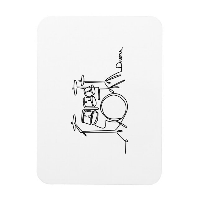 Íman Drummer Music Design Um Tambor De Linha (Vertical)