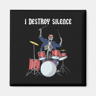 Íman Drummer Rock Music Banda Drums Eu Destruo Silênci