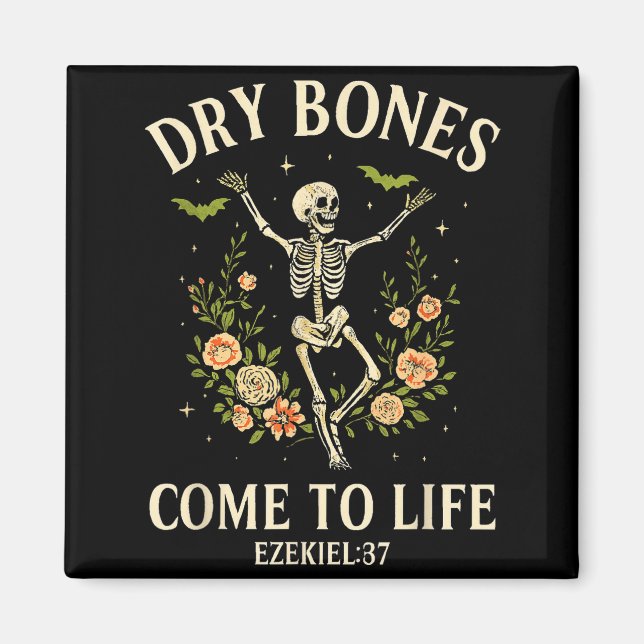 Íman Dry Bones Come To Life Dancing Floral Skeleton  (Frente)
