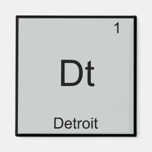 Íman Dt - Símbolo de Elemento de Química da Cidade de