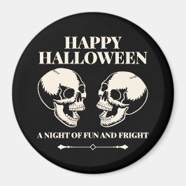 Íman Duas Caveiras Rindo Feliz Halloween