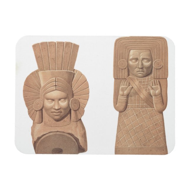 Íman Duas figuras aterrorizadas de mulheres de Palenque (Horizontal)