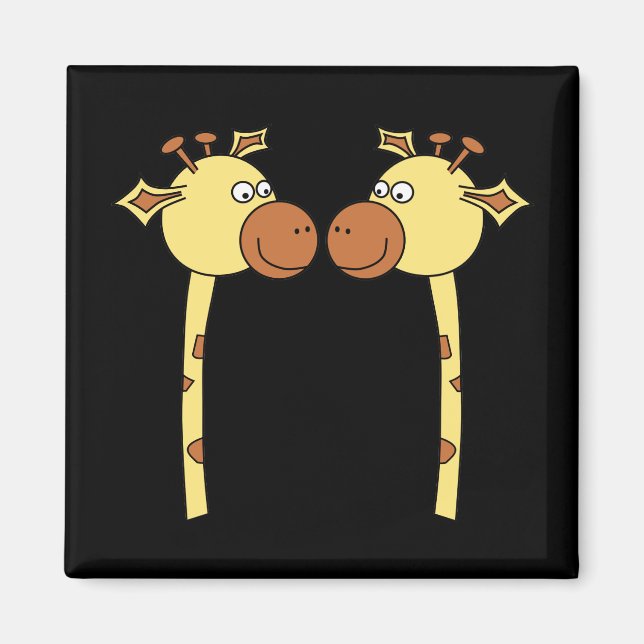 Íman Duas Girafas em Fecho. Cartoon (Frente)