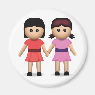 Íman Duas Mulheres Segurando As Mãos Emoji