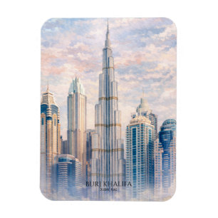Íman Dubai Burj Khalifa Cidade de Luxo Aquarela da Pais