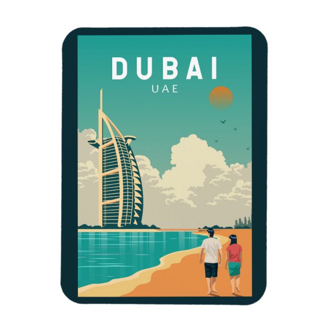 Íman Dubai Emirados Árabes Unidos - Arte Viagem (Vertical)