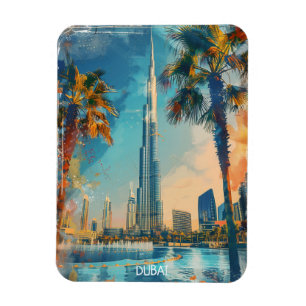 Íman Dubai Emirados Árabes Unidos Burj Khalifa Paisagem
