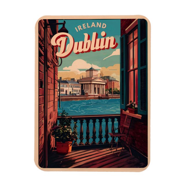 Íman Dublin antiga cidade, Irlanda presentes de viagem  (Vertical)