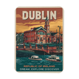Íman Dublin antiga cidade, presentes de viagem da repúb