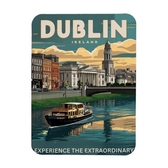 Íman Dublin antiga cidade, presentes de viagem da repúb (Vertical)