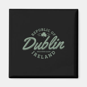 Íman Dublin Ireland Clover Leaf Irish Ruas. Dia dos Pat