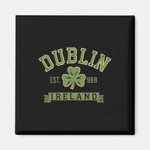 Íman Dublin Ireland Clover Leaf Shamrock Celtic Est 988