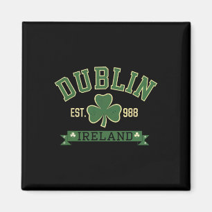 Íman Dublin Irlanda Folha de Trevo Shamrock Dia de São 