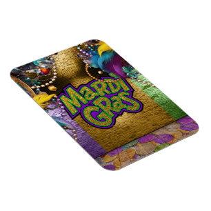 Íman Dúbloons gráficos com o tema Mardi Gras de Slipper