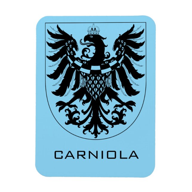 Íman Ducado da Carníola Arte Heráldica Monocromática (Vertical)