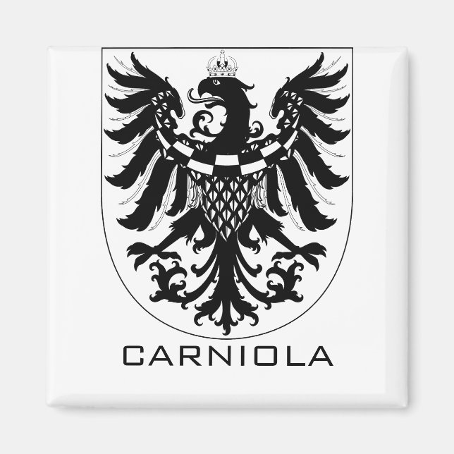 Íman Ducado de Carníola Arte Heráldica Monocromática (Frente)