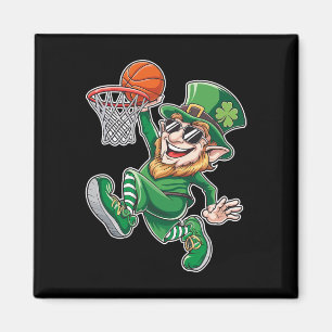 Íman Duende do Basquete Dia de São Patrício Divertido J