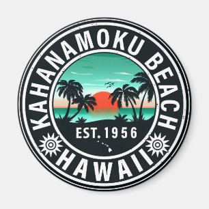 Íman Duke Kahanamoku Beach Hawaii Retro Sunset Souvenir