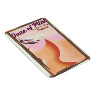 Íman Duna de Pilat, poster de viagens de Dunes vintage