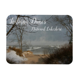 Íman Dunas de Indiana, ondas no Lago Michigan, dunas de