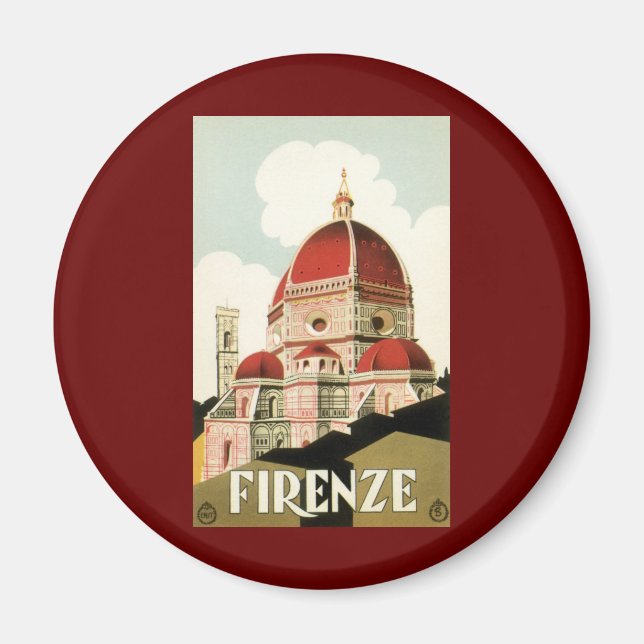 Íman Duomo em Firenze Florence Itália Viagens vintage A (Frente)