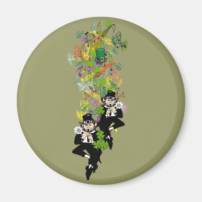 Íman Duplo Problema Gêmeos Irlandeses Sortudos (Frente)