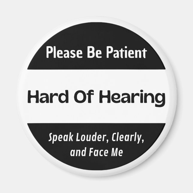 Íman Duro De Ouvir Preto Clássico (Frente)