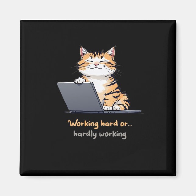 Íman Duro De Trabalho Ou Gato De Mal Trabalho (Frente)