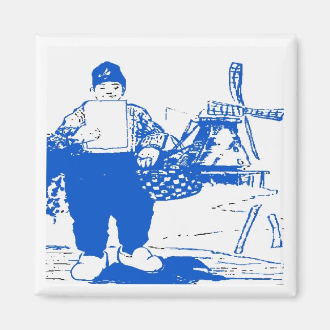 Íman Dutch Boy with Windmill (Frente)