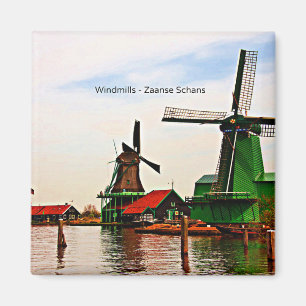 Íman Dutch Windmills, Zaanse Schans, Holanda,
