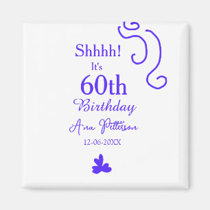Íman É 60º aniversário adicionar nome roxo espanhol r