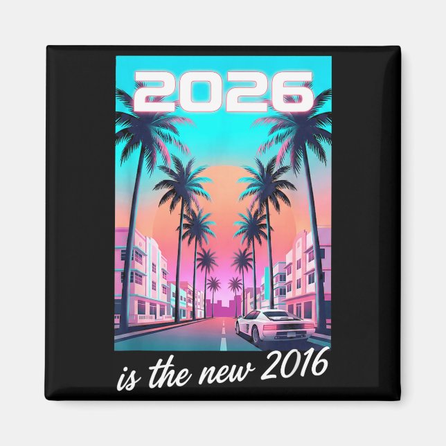 Íman É A Estética Do Carro Retro Synthwave De 2016 (Frente)